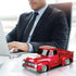 QFX Bluetooth 1956 Pickup Truck Replica Speaker, 3-inch Speakers, Hands Free Link, Built-in Microphone, FM Radio and LED Party Lights, Red - BT-19...