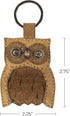 Hide & Drink Critter Keychain Rustic Leather Animal Key Ring Holder Handmade Hoot Owl...