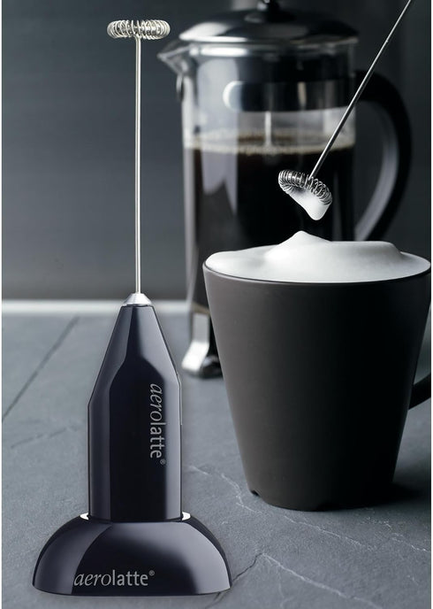 Aerolatte Milk Frother with Counter Stand, The Original Steam-Free Frother, Black...