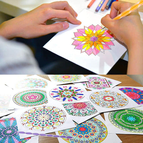 Augshy 19pcs Mandala Dotting Tools Set Pen Dotting Tools Mandala Stencil Ball Stylus Paint Tray for Painting Rocks, Coloring, Drawing and Drafting...