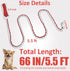 Chain Dog Leash Chew Proof Dog Leash for Medium Large Dogs, 5.5 FT Heavy Duty Metal Leashes with Anti Bite Rope Handle for Training Walking Dogs (...