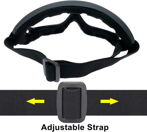Motorcycle Goggles,2 Pack Dirt Bike ATV Motocross Riding Hiking Protective with 2 Pack Neck Breathable Bandana Mask...