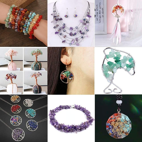 35 inches Chip Stone Loose Gemstones Beads Drilled Strand for Jewelry Making (Amethyst)...