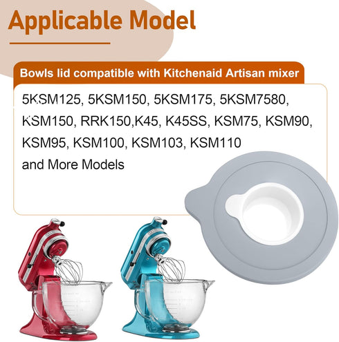 Mixers Bowl Covers Compatible with Kitchenaid Artisan&Classic Series Tilt-Head Stand Mixer Accessories Bowl, Kitchen Mixer Splash Guard for Kitche...
