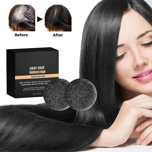 Gray Hair Mane Gray Reverse Bar for Unisex?2pcs?,White hair reverse soap,black soap for gray hair, for gray hair for men, Ingredients Deep nourish...