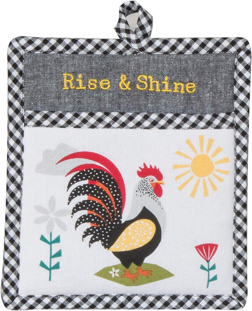 Farm Charm Chicken Pocket MITT Pot Holder, 8 x 10, Various...