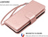 Njjex iPhone 12 Mini Wallet Case (2020) - 9 Card Slots, PU Leather, Detachable Kickstand, Magnetic Cover & Lanyard, Rose Gold...