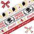 4 Pieces Graduation Ribbons, White Red Caps Diploma Congrats Words Grosgrain Decor Ribbons 5 Yards, Graduation Party Ribbon for Graduation Ceremon...