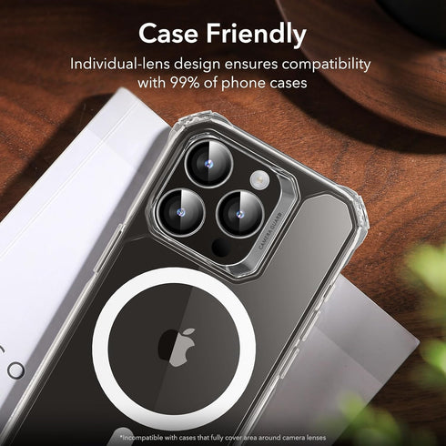 ESR 2 Pack Camera Lens Protector for iPhone 15 Pro Max/15 Pro/14 Pro Max/14 Pro, Ultra-tough HD Individual Lens Protectors, Scratch Resistant, Ult...