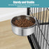 Dog Bowl Stainless Steel Pet Hanging Food Water Bowl Cage Feeding Cup Feeder for Dogs Cats Rabbits Birds Small Animal (Medium (2pcs)...