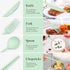 4 Sets Travel Utensils with Case, Cutlery Set Chopsticks Fork Spoon Knife with Case, Reusable Plastic Utensils Sets for Lunch Box Accessories,Port...