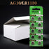 Cotchear 10pcs 1.5V AG10 Alkaline Battery 189 389 AG10 LR1130 LR54 V10GA Battery Alkaline Button Coin Cell Batteries...
