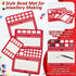 BENECREAT 4 Styles Red Felt Beading Mat, Hard Back Bead Tray with Grids DIY Beading Bead Pads, Bead Design Boards for Art Crafts Jewelry Making Be...