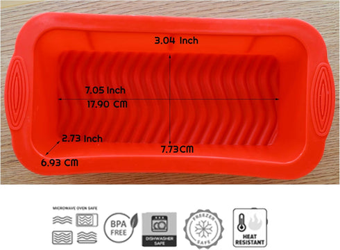 2 Pieces Silicone Bread Loaf Pan Cake Mold Nonstick Silicone Homemade Loaf Holiday Baking Pan for Homemade Cake, Break, Meatloaf, Quiche (8.25 x 4...