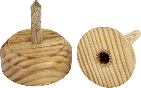 Iblay wood arts Wood Yarn Holder with Twirling Mechanism Classic Hand-Operated Winding and Dispensing Accessories, Presents for Craft Lovers7 Inch...