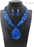 Big Teardrop Pendant Necklaces for Women Colorful Beaded Necklaces Statement Set for Holiday....