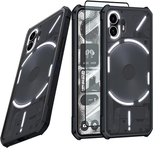 for Nothing phone 2 Transparent Case Ultra-thin Cover Soft TPU Bumper + Acrylic Clear Back Military Grade Airbags Shookproof Drop Protection for N...