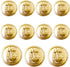 11 Pieces Metal Blazer Button Set - Naval Anchor Crest - for Blazer, Suits, Sport Coat, Uniform, Jacket (Gold)...