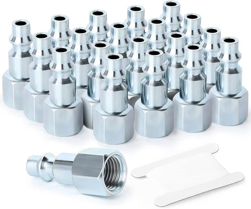 GASHER 1/4-Inch NPT Female Industrial Air Plug, Pneumatic Plugs 300PSI (20-Pack)...