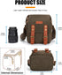 CADeN Compact Camera Bag Case Canvas Leather Trim Compatible for Nikon, Canon, Sony Mirrorless Camera and Lenses Waterproof, Camera Shoulder Messe...