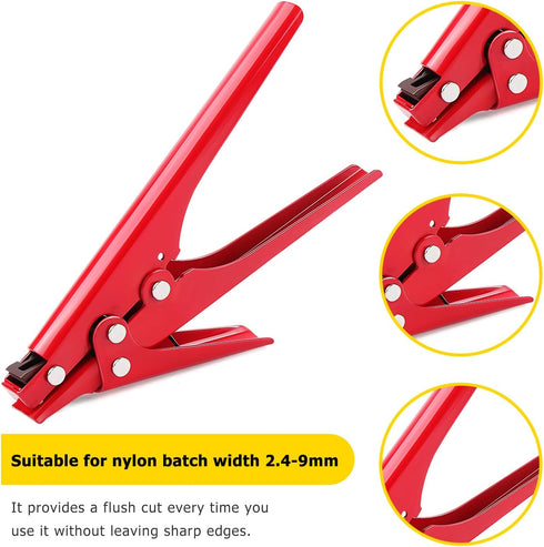 Zip Tie Tool, Zhushan Cutting Tool Fastening Cable Tie Tool with Adjustable Tension to Fasten and Cut Nylon Cable Tie...