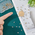SUPERFINDINGS 80Pcs 2 Colors Bulk Cubic Zirconia Charms Brass Flat Round Pendants Rhinestone Crystal Platium Charms Golden Earring Bracelet Neckla...
