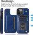 uCOLOR Compatible with iPhone 13 Pro Max 6.7" Wallet Case with Card Holder Slot Folio Flip PU Leather Kickstand Double Magnetic Clasp and RFID Blo...