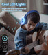 Kids Headphones with LED Lights for School, Upgrade USB Type C Kid Headphone with Microphone, Volume Limiter 85/94dB, Wired On Ear Headphones for ...