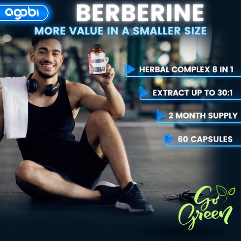 Berberine Supplement with Ceylon, Milk Thistle, Turmeric, Elderberry & More - Support Immune, Cardiovascular & Gastrointestinal - 60 Counts for 2 ...