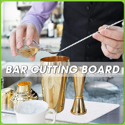 2 Pcs Small Cutting Board for Kitchen Mini Plastic Cutting Board Set Bar Dishwasher Safe Granite Color Cutting Board for Camping Food Fruits Prep ...