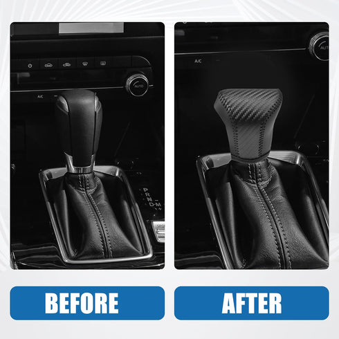 Gear Shift Head Knob Cover Transmission Lever Trim for Lexus UX 200 UX 250h 2019 2020 2021 2022 Faux Leather Black...