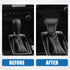 Gear Shift Head Knob Cover Transmission Lever Trim for Lexus UX 200 UX 250h 2019 2020 2021 2022 Faux Leather Black...
