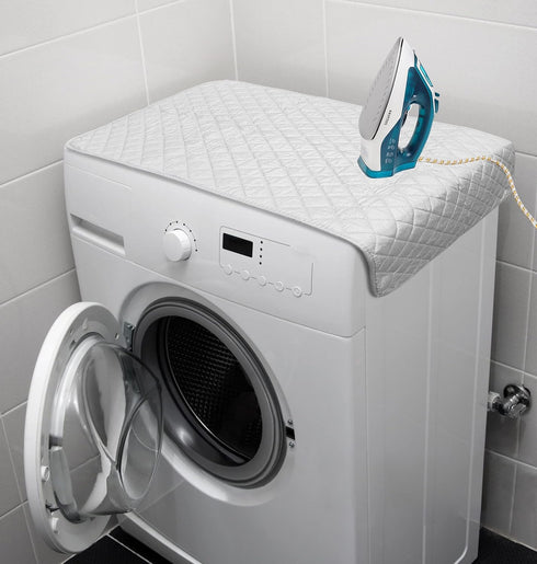 KOVOT Extra-Wide 21" x 32" Portable Magnetic Ironing Mat Blanket. Cotton Laundry Pad for Table, Washer, Dryer or Iron Anywhere On The Go Best Iron...