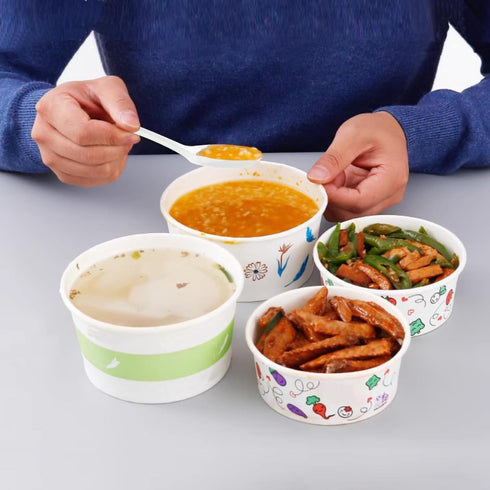 Disposable wihte Plastic Spoons, 50 PCS Asian Soup Spoons,Chinese Spoons,tasting spoon,front dish spoon,Plastic Cutlery(White flat bottom)...