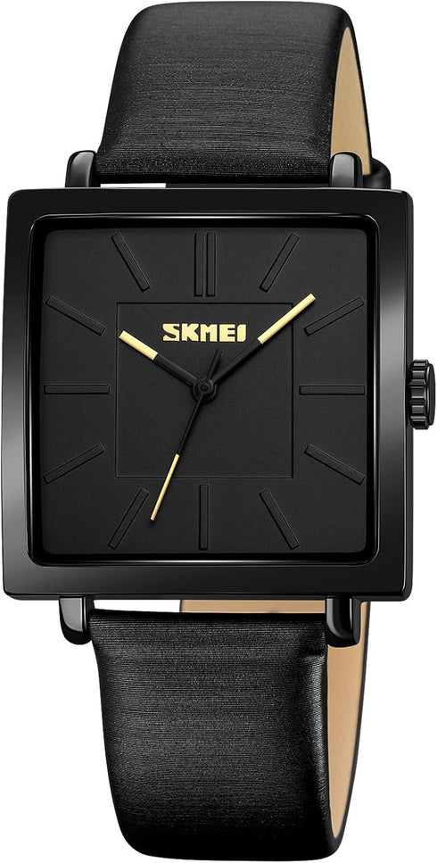 Minimalist Square Watches for Women, Waterproof Womens Leather Watch, Analog Women's Wrist Watches Quartz Ladies Watches for Small Wrists Thin Wat...