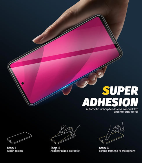 Orzero (4 Pack) Tempered Glass Screen Protector Compatible for T-Mobile REVVL 7 Pro 5G 6.78 inch, Protector De Pantalla 2.5D Arc Edges 9 Hardness ...
