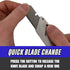 Rapid Edge Extend-A-Blade Utility Knife, Folding Razor Knife with 3 Blade Positions, Includes 5 Double-Length Serrated Utility Knife Blades...
