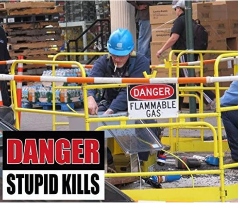 Funny Hard Hat & Helmet Stickers: 10 Decal Value Pack with Two American Flags. Great for a Construction Toolbox, Hardhat, Mechanics Chest & More. ...