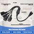 4 Outlet Power Cord, NEMA 5-15P to 5-15R 3 Prong 1 to 4 Y Splitter US AC Male and Female Power Cable SJT 16AWG Outlet Saver, 4 Way Extension Cord ...
