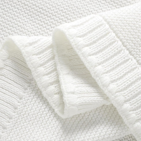mimixiong Cotton Baby Blanket Gender Neutral Nursery Swaddling Blanket for Shower Gift Registry for Baby White 40 x30 Inch...