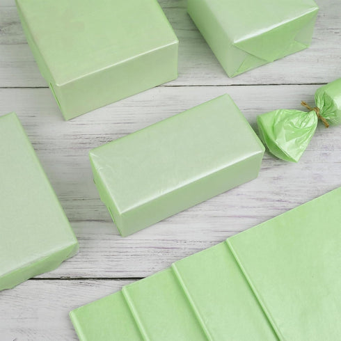 Bolsome 100 Sheets 20 * 14 Inches Metallic Green Tissue Paper for Gift Wrapping, Pearlescent Tissue Paper for Gift Bags for Green Boho Birthday We...