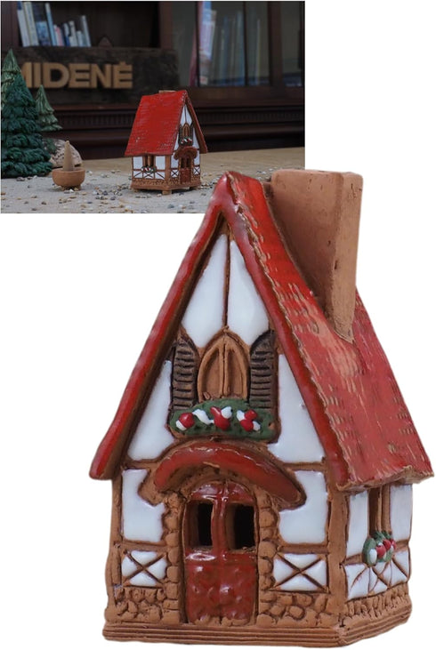 Ceramic Houses Collection - Collectible Miniature, Fantasy House Collection - Room Decoration - Cone Incense Holder R504WR...