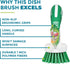 Libman Dish Wand & Curved Kitchen Brush Bundle - Dishwashing Cleaner Scrubber & Non Scratch Dishwand Scrub Sponge with Scouring Sponges Refills - ...