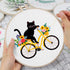 Louise Maelys Cute Cat Embroidery Kits for Beginners with Flower bike pattern,Adults Starter Cross Stitch Kit DIY Needlepoint Kits......