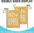 Hello Summer Yellow Small Decorative Garden Flag, Sun Sunshine Yard Lawn Outside Decor, Seasonal Burlap Outdoor Home Decoration Double Sided 12 x ...