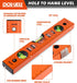 DOWELL 12 Inch Magnetic Spirit Level with Metric Scale, 3 Different Bubbles-45°/90°/180°HY030660...