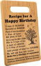 Birthday Gifts for Women Men, Happy Birthday Present, Birthday Gift Ideas Decoration, Recipe for A Happy Birthday Cutting Board Gift...