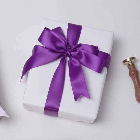 1 Inch Double Face Satin Ribbon Purple Ribbon for Gift Wrapping Hair Bows Making Chair Sash Valentine's Day Wedding Birthday Party Invitation Deco...