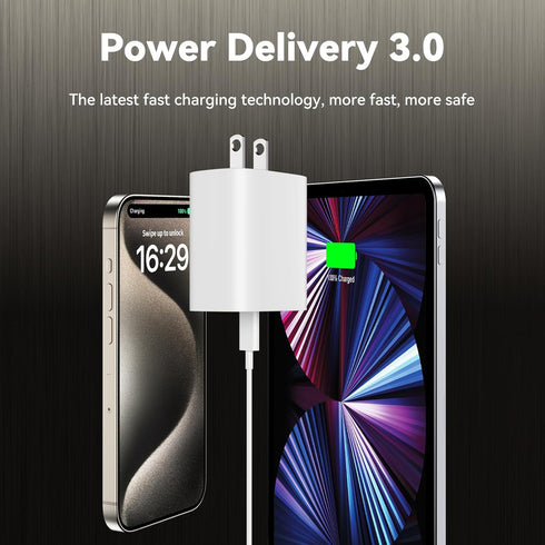 Phone 15 Charger Fast Charging, iPad Charger 10 FT Long USB C to C Charging Cable Cord with 20W iPhone Fast Charger Block for iPhone 15/15 pro/15 ...