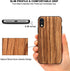 TENDLIN Compatible with iPhone XR Case Wood Grain Outside Design and Flexible TPU Silicone Hybrid Slim Case Compatible with iPhone XR (Red Sandalw...